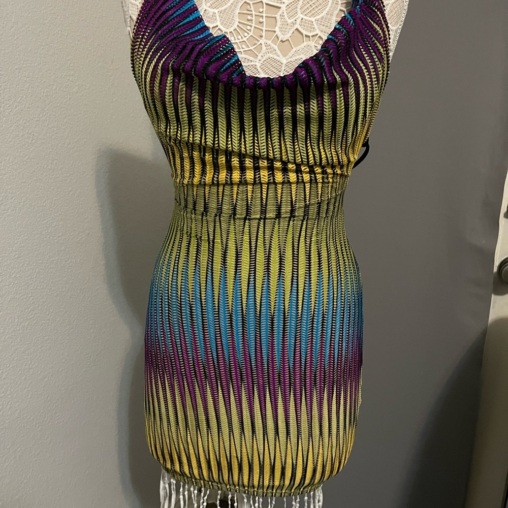 Multicolor Striped Women Dress